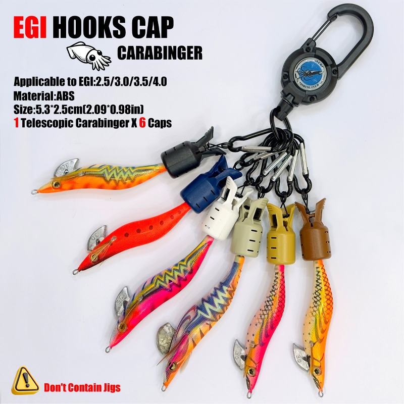 Fishing Lure Accessories - Calamari Jig Hook Caps e Moschettone