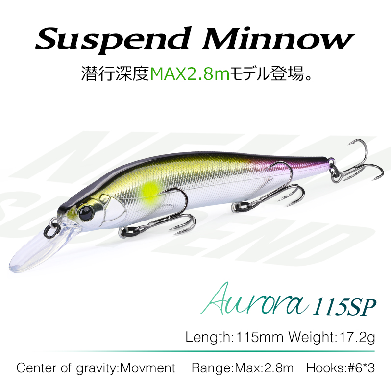 TSURINOYA 115mm 17.2g Sospensi - Fishing Lure Jerkbait recensione e prezzo