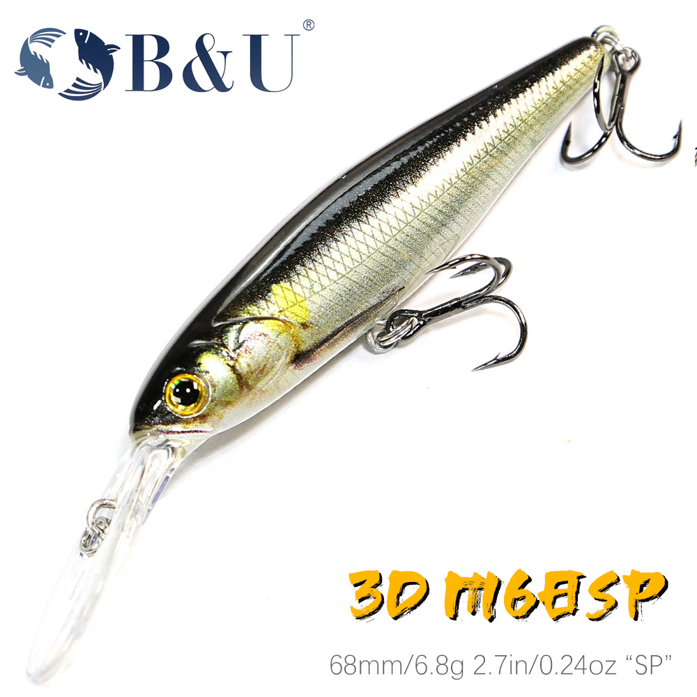B&U 68mm Stampa 3D Shad Sospes - Fishing Lure Jerkbait recensione e prezzo