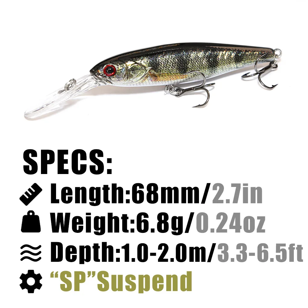 B&U 68mm Stampa 3D Shad Sospes - Fishing Lure Jerkbait recensione e prezzo