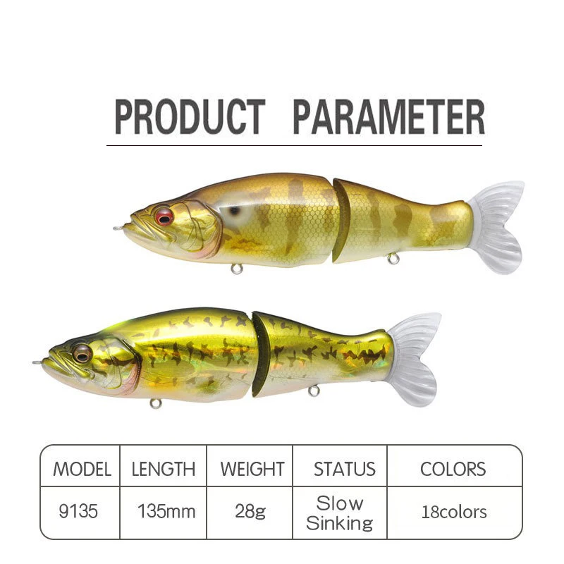Esca da Pesca Swimbait 135mm 3 - Fishing Lure Jerkbait recensione e prezzo